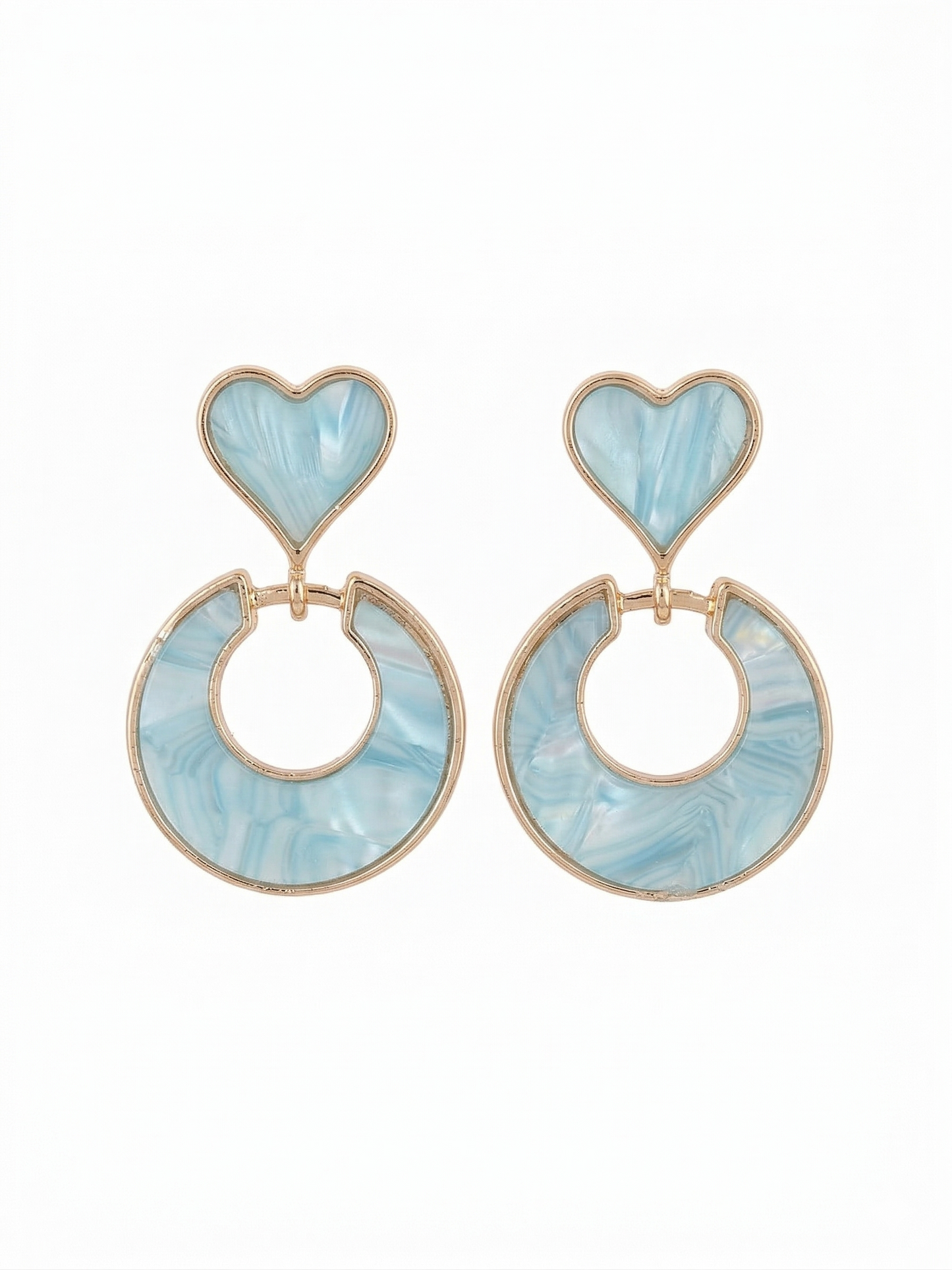 Heart & Hoop Drop Earrings