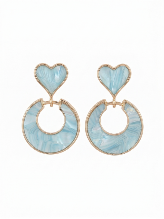 Heart & Hoop Drop Earrings