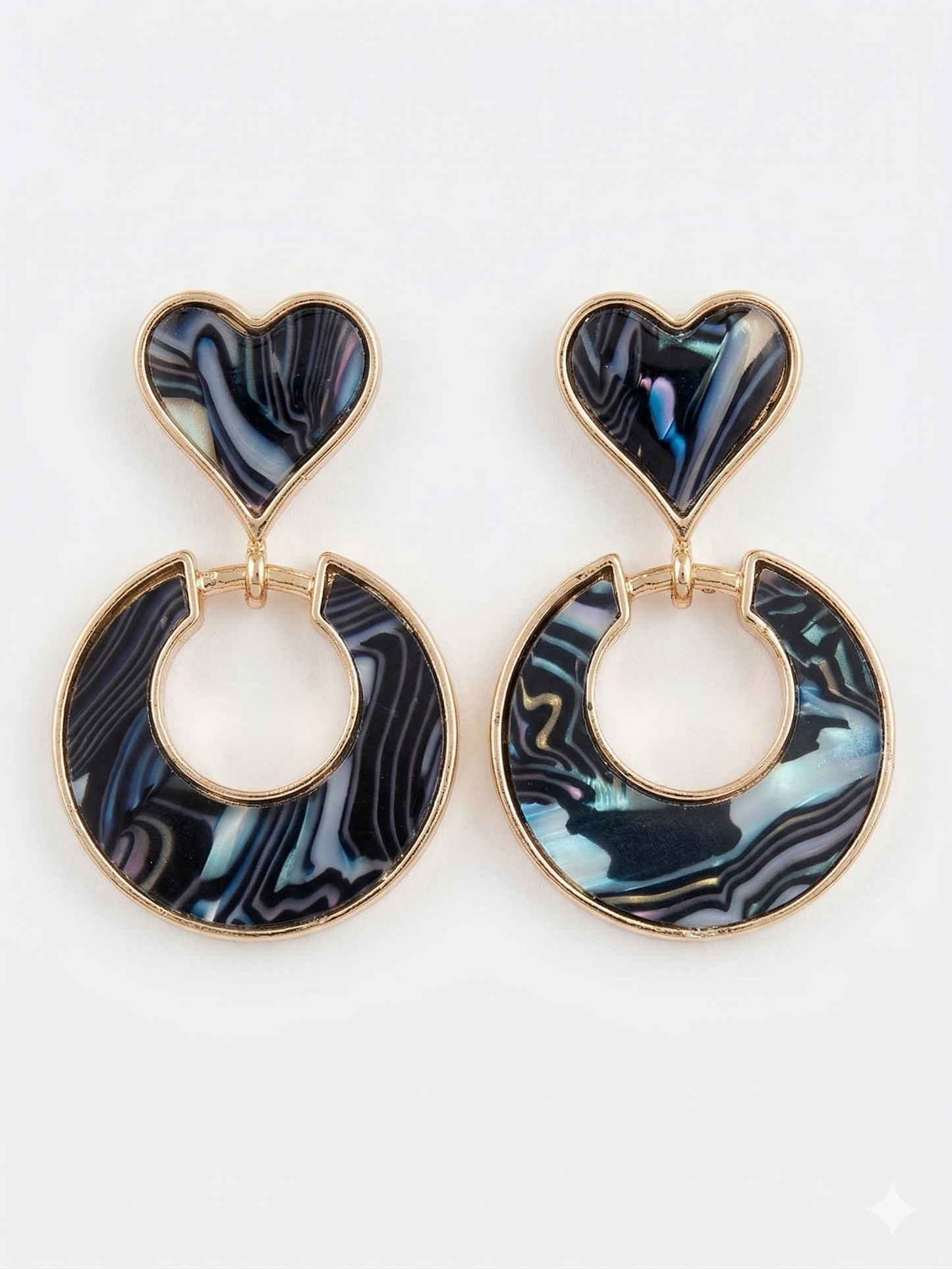 Heart & Hoop Drop Earrings