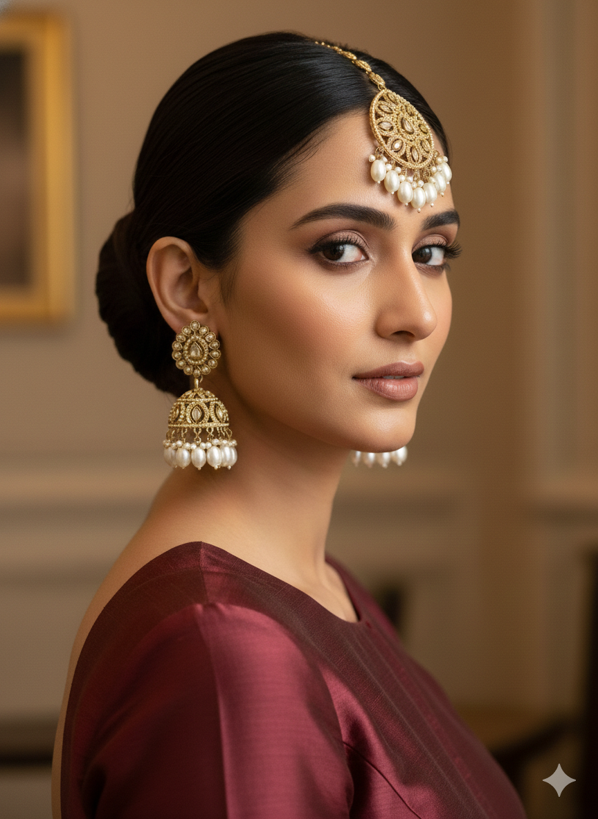 The Regal Maang Tikka and Jhumka Ensemble