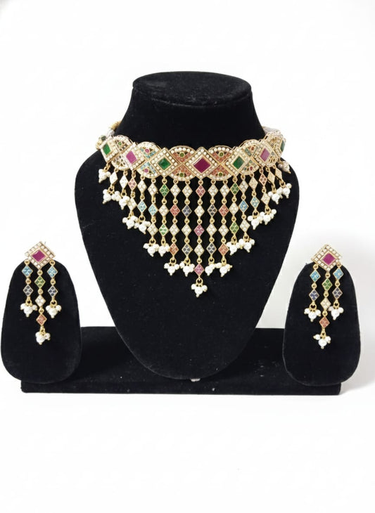 Beautiful Jadau Necklace Set